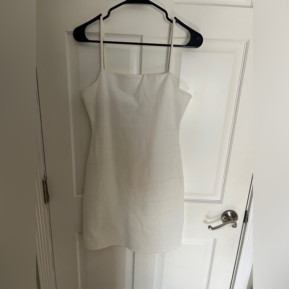 Oak and Fort Knitted White Dress